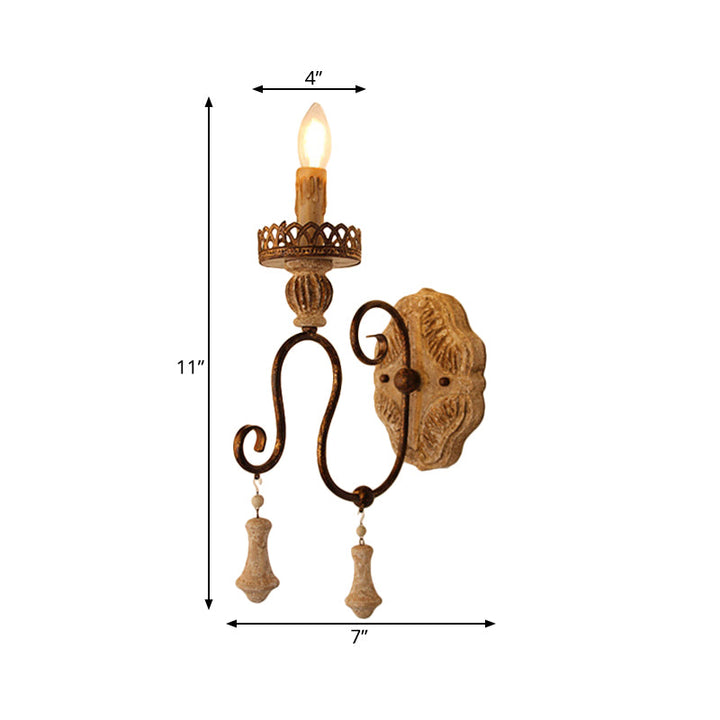 Skørter | Twisted Arm Bedroom Wall Lamp Rustic Iron 1/2 Light Chipped White Wall Mounted Lamp