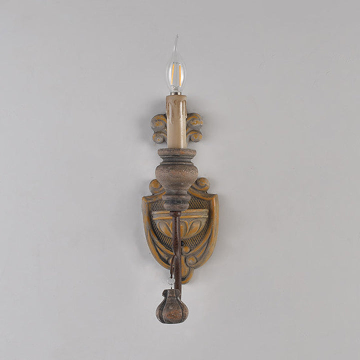 Skørter | Wild wood curved arm wall lamp Vintage metal 1/2 lights dining room wall light