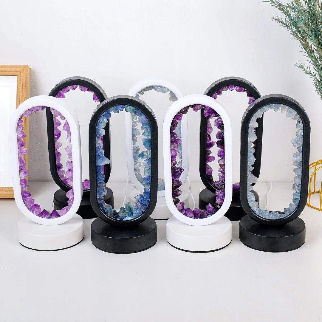 Lisslune | CrystalGlow – Handmade amethyst atmospheric lamp for relaxation and peace