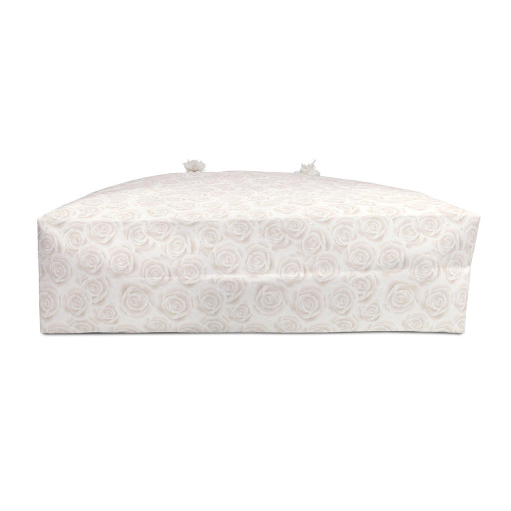 Lisslune | Elegant White Roses Weekend Carry Bag - Your Luxury Travel Companion