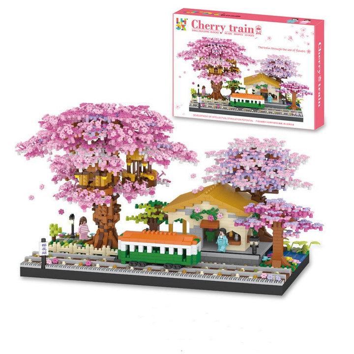 Lisslune | BlossomHaven Cherry Blossom Wooden House Decoration