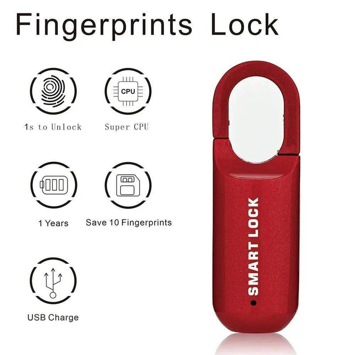 Lisslune | FingerScan Lock – Smart Fingerprint Padlock without Keys or Codes