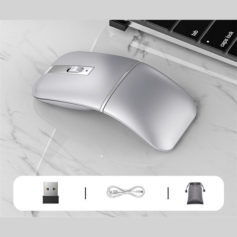Lisslune | Portable Ergonomic Wireless Mouse with 2 Connection Modes, 3 DPI & Silent Click, for Home & Office