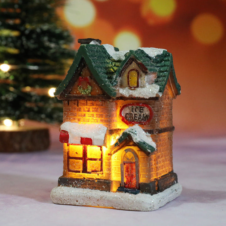 Lisslune | Christmas decorations micro landscape resin house