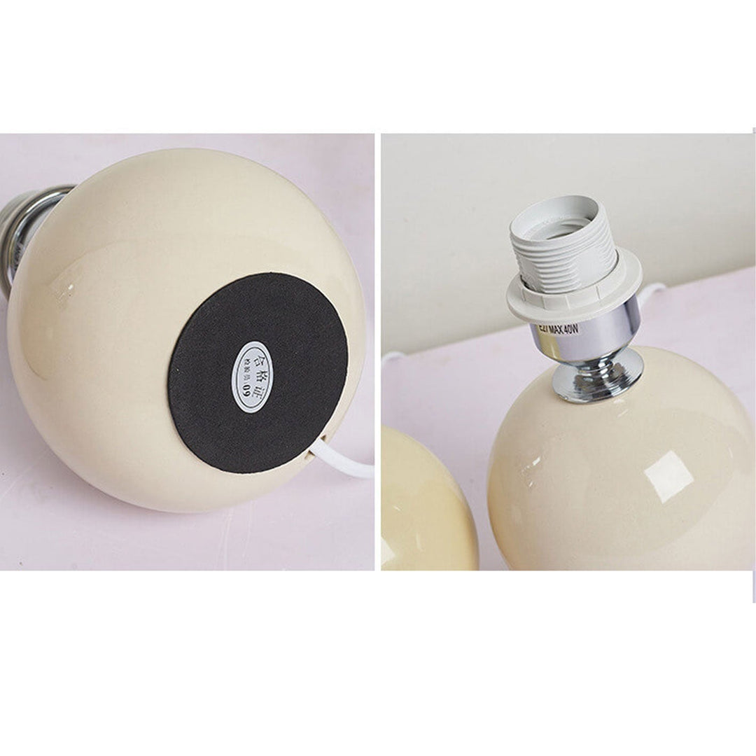 Lisslune | Nordic minimalist 1-light table lamp made of ceramic with pleats