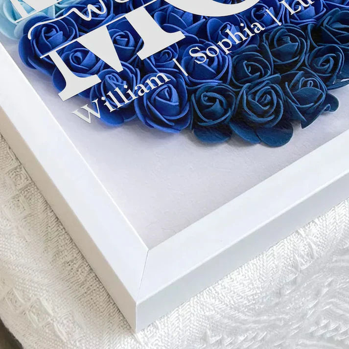Lisslune | Personal Flower Heart with Name – Unique Gift for Mother's Day