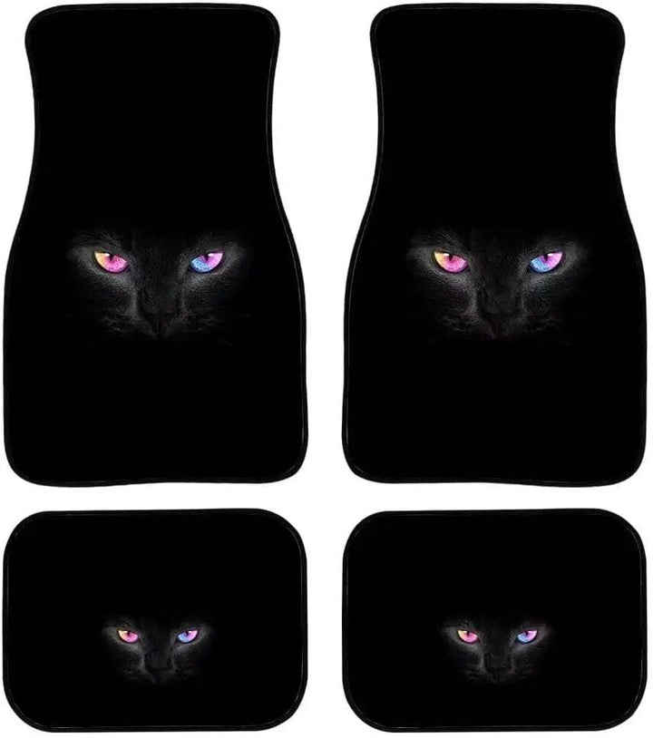 Lisslune | Black cat universal car mats