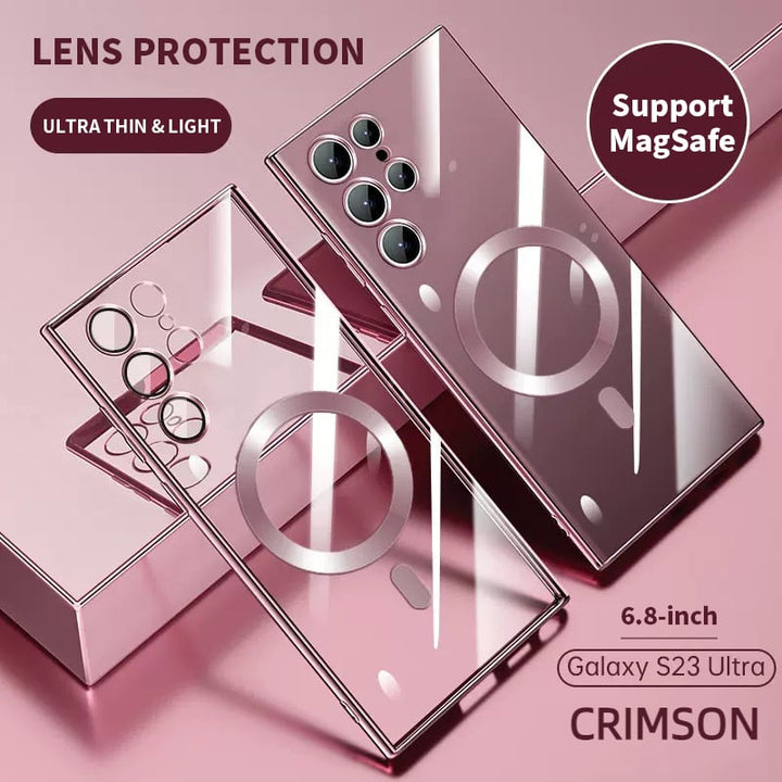 Lisslune | Transparent Luxury Coating Magnetic Cover for Samsung