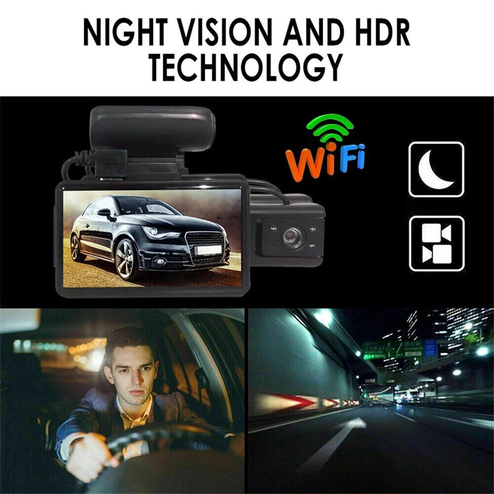 Lisslune | 1080P HD Dash Cam with 360° Wide Angle, Night Mode and G-Sensor