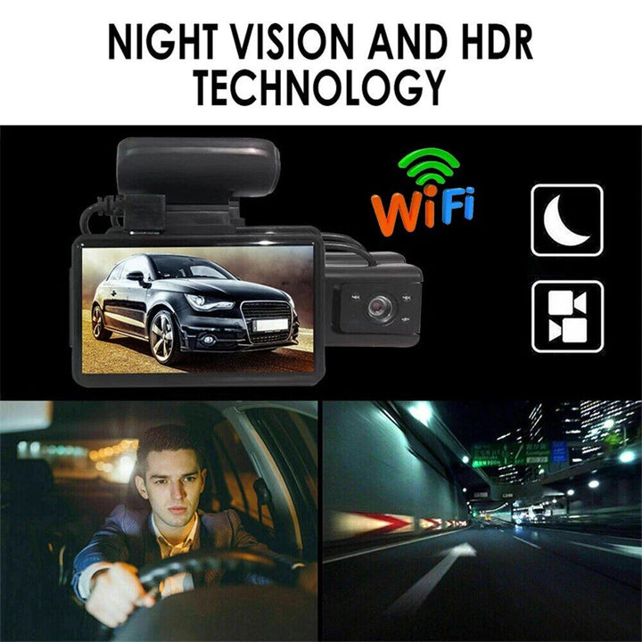 Lisslune | 1080P HD Dash Cam with 360° Wide Angle, Night Mode and G-Sensor