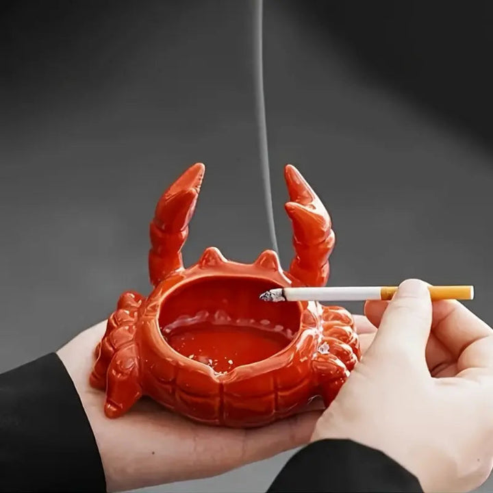 Lisslune | CrabbySmoke – Unique crab-shaped ashtray with lid