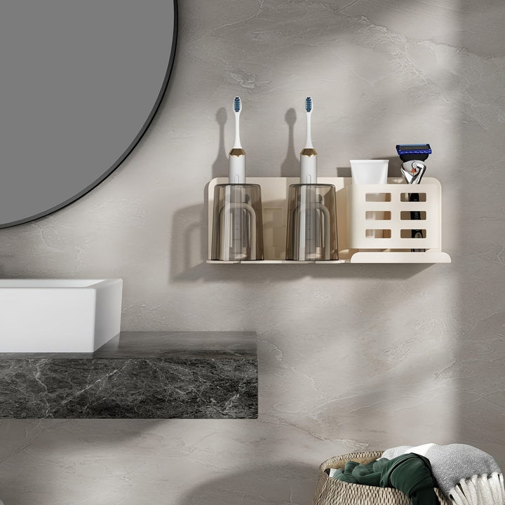 Lisslune | BristleHub Wall-Mounted Electric Toothbrush Holder – Aluminium Bathroom Organiser with Drainage Holes