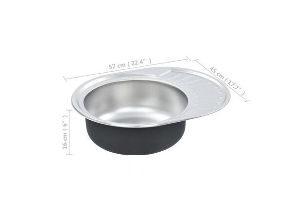 Lisslune | Stainless Steel Sink 57x45x16 cm