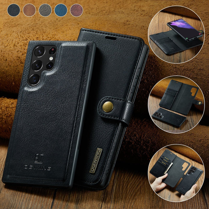 Lisslune | 2 in 1 removable flip leather case for Samsung Galaxy