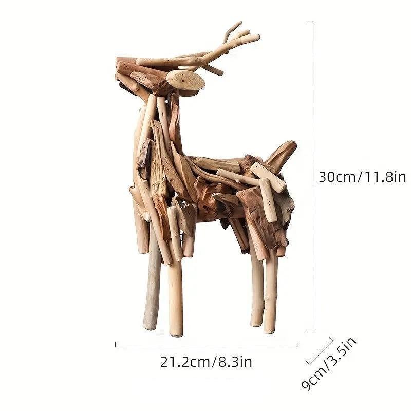 Lisslune | WoodGrace - Abstract Deer Sculpture