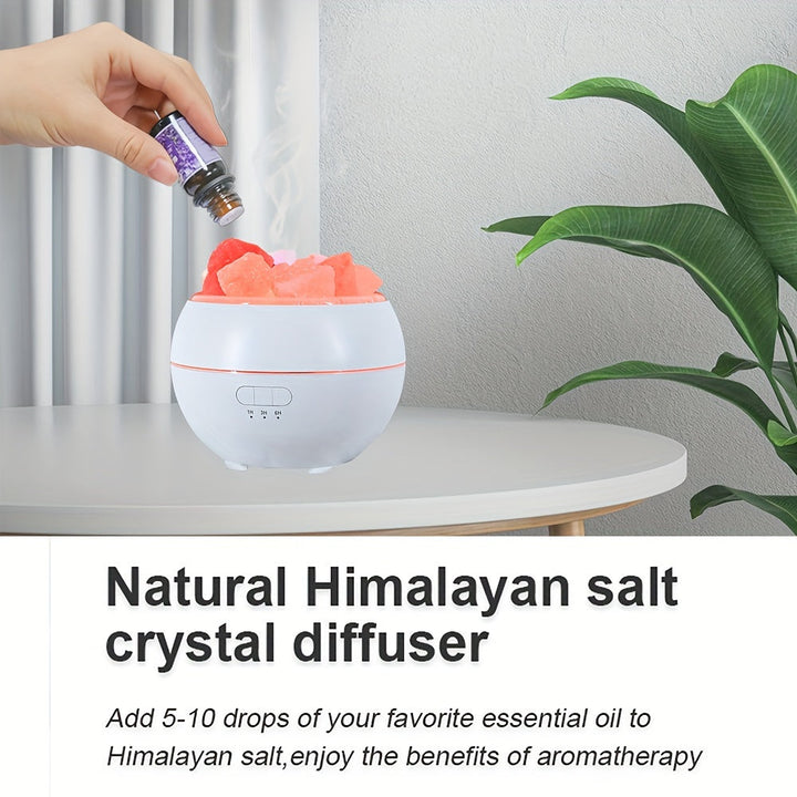 Lisslune | Salt Lamp Diffuser - 3-in-1 Essential Oil Diffuser, Himalayan Salt Lamp & Air Humidifier