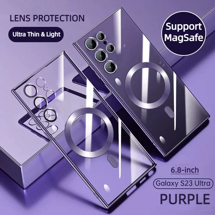 Lisslune | Transparent Luxury Coating Magnetic Cover for Samsung