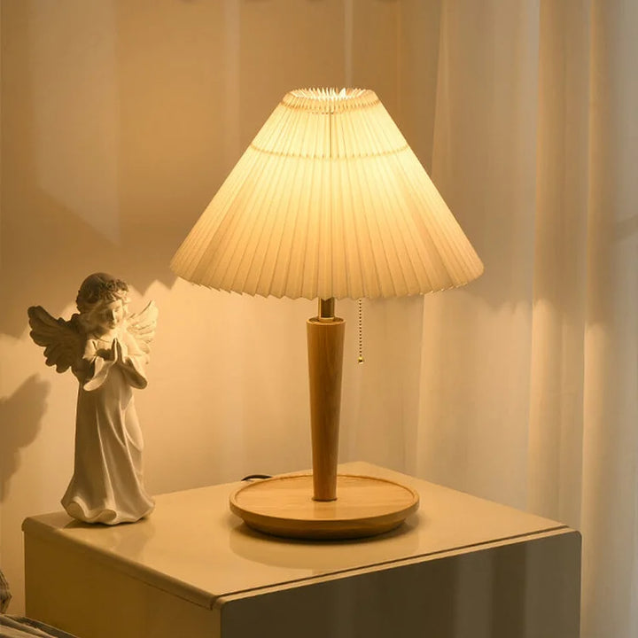 Lisslune | GlowTimber - Classic Wooden Plissé Lamp