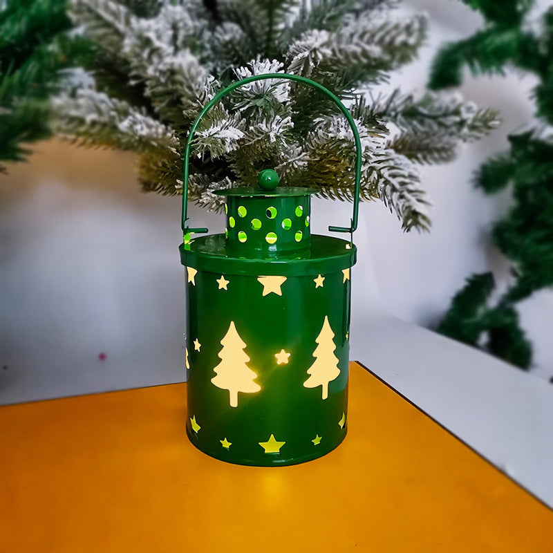 Lisslune | Electronic Christmas Candle with Flickering LED Light – Decorative Iron Candle Holder for Indoor