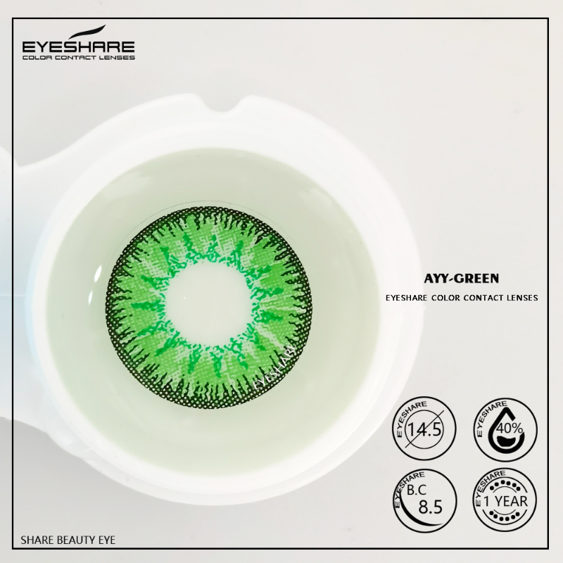 Rynx Cosplay AYY Green 14.5mm 1 Pair | 1 Year