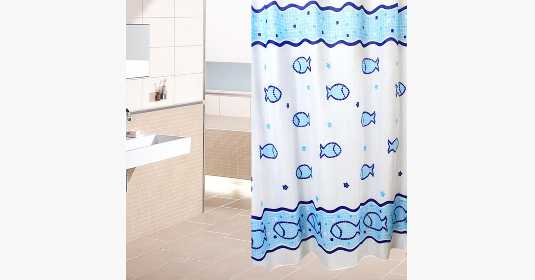 Lisslune | Waterproof Shower Curtain - Fish Design