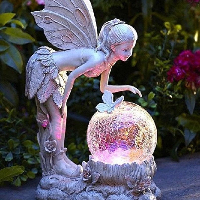 Lisslune | Home garden solar energy decoration Fairy Statue