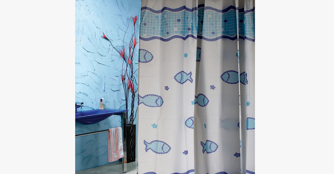 Lisslune | Waterproof Shower Curtain - Fish Design