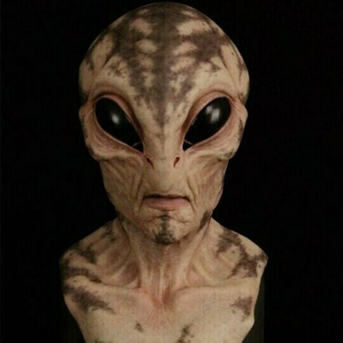 Lisslune | Realistic Alien Mask – Latex and Silicone Halloween Mask for Cosplay and Parties