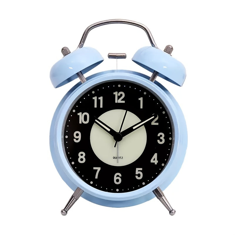Lisslune | LuminousTime - Elegant Metal Alarm Clock with Gentle Lighting for Peaceful Mornings and Nights