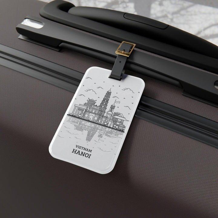 Lisslune | Vietnam Elegant Luggage Tag: Stylish Acrylic Tag with Leather Strap
