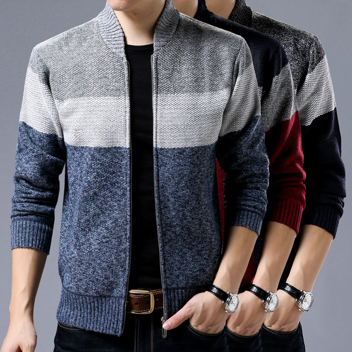 Men's Stylish Cardigan with Modern Zipper Lisslune
