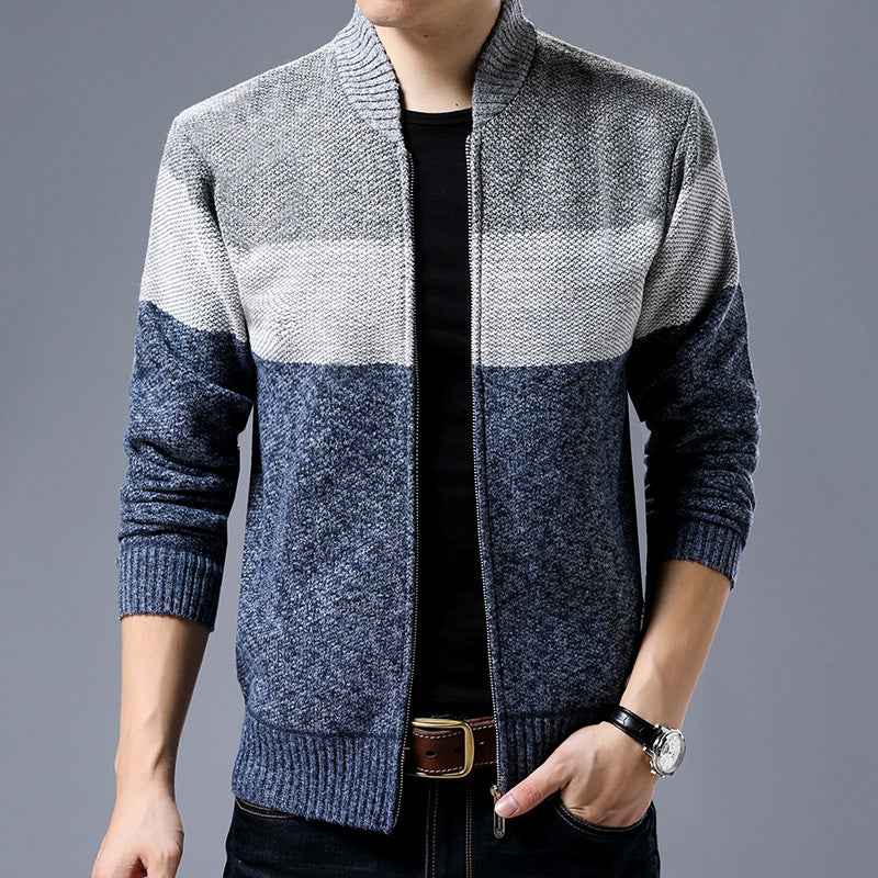 Men's Stylish Cardigan with Modern Zipper Lisslune