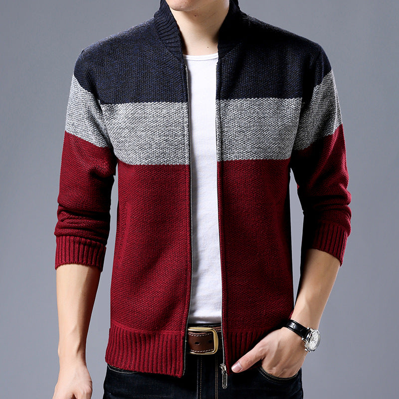Men's Stylish Cardigan with Modern Zipper Lisslune