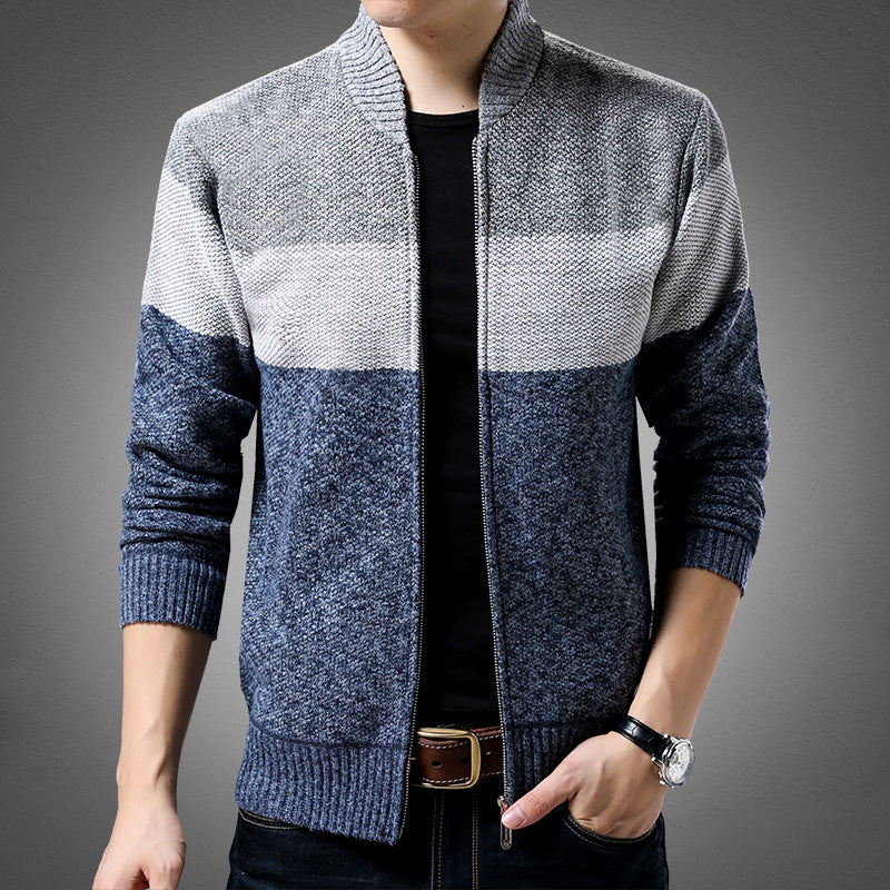 Men's Stylish Cardigan with Modern Zipper Lisslune