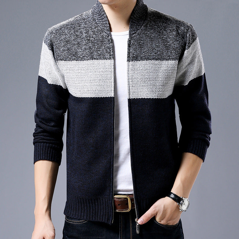Men's Stylish Cardigan with Modern Zipper Lisslune