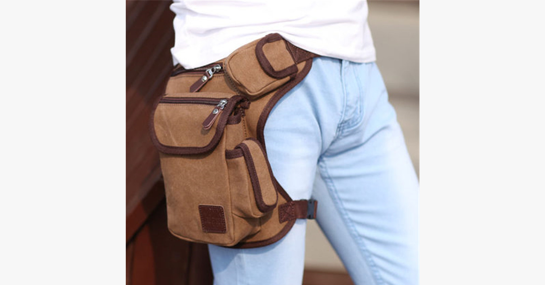 Lisslune | Outdoor Sports Leg Bag - Made from 600D polyester fabrics - PU waterproof - Adjustable & removable leg straps - Two side zip pockets - Multifunctional bag