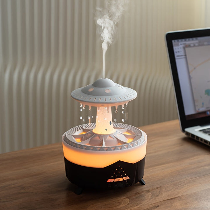 Lisslune | Relaxing Raindrop Aromatherapy Essential Oil Diffuser - LED Light & Humidifier