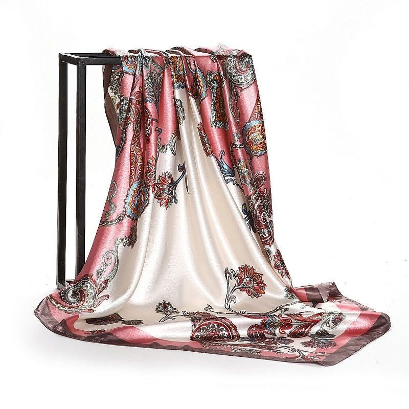 Lisslune | Large square scarf Simulation silk scarf All-match scarf Scarf