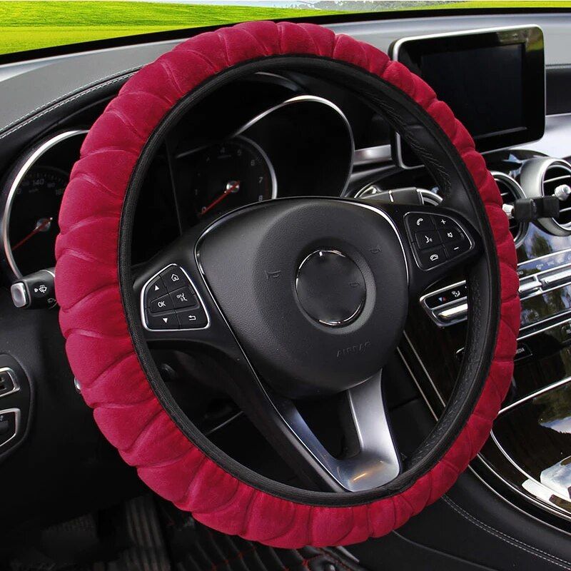 Lisslune | Soft Winter Warm Plush Steering Wheel Cover