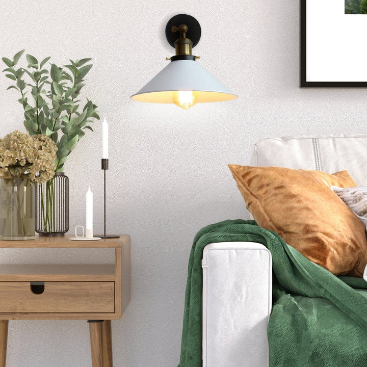 Lisslune | White Industrial Vintage Wall Sconce Light