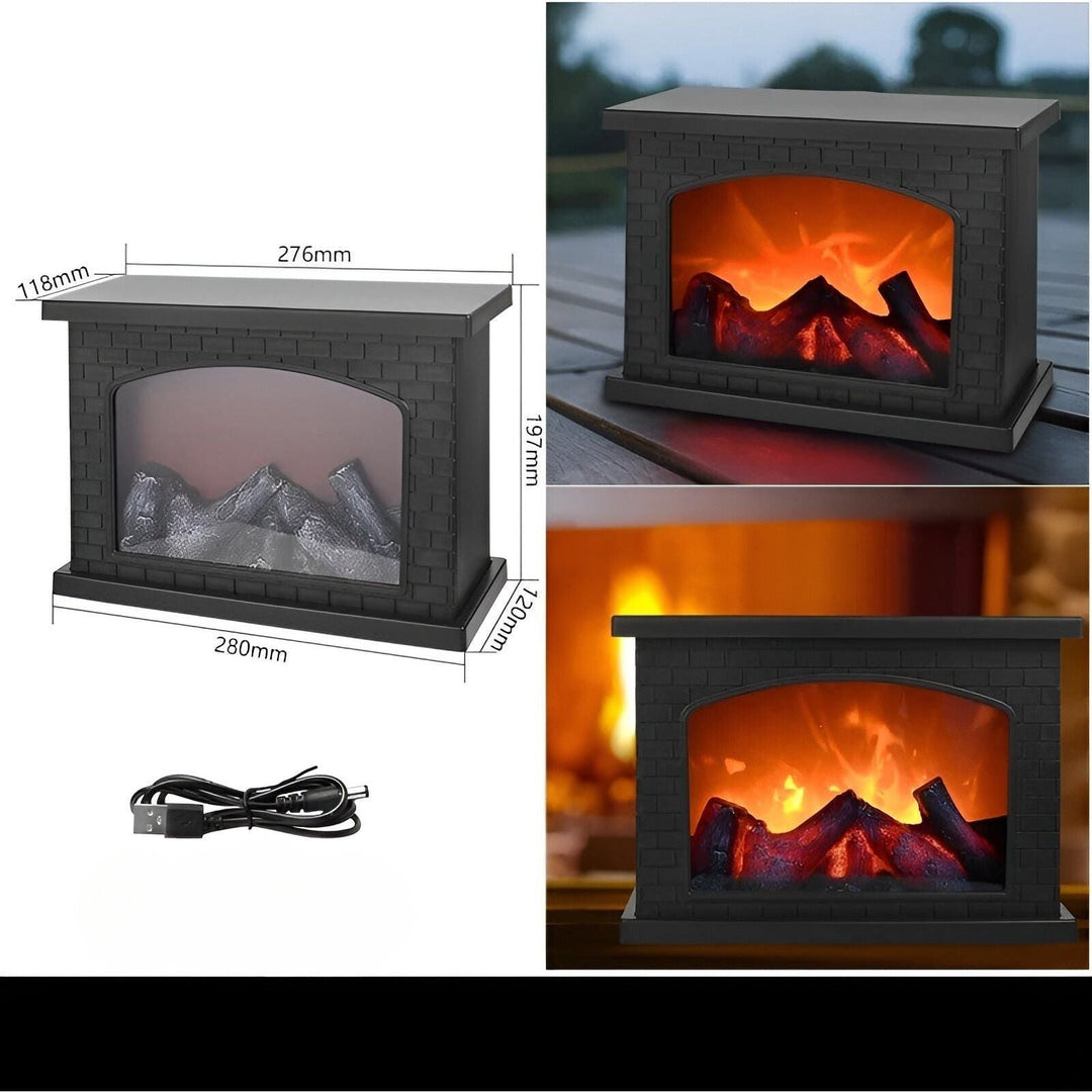Lisslune | RadiantFlame LED Lantern – Realistic Flame Table Lamp for Cosy Ambient Lighting