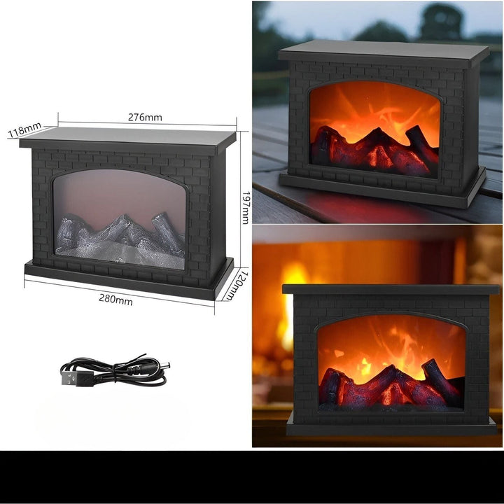Lisslune | RadiantFlame LED Lantern – Realistic Flame Table Lamp for Cosy Ambient Lighting