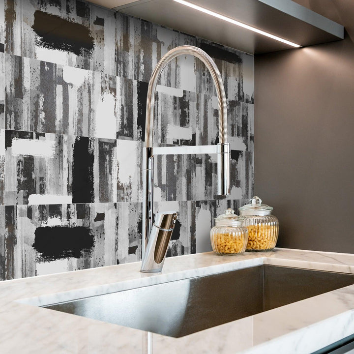 Lisslune | Elevate your home decor with waterproof black and gray brick style PVC wall stickers
