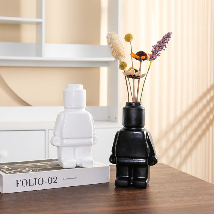 Lisslune | RoboBloom Modern Robot Flower Pots – Unique Decoration for Your Home