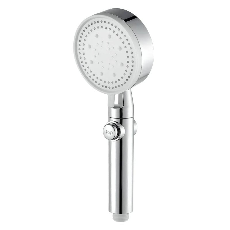 Lisslune | 5-Mode Shower Head for Low Pressure | Stop Button for Easy Water Control