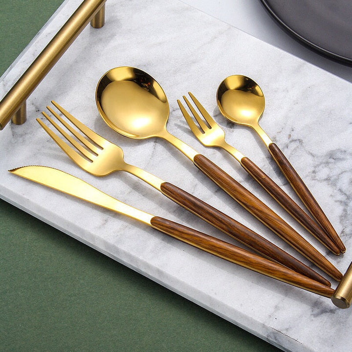 Lisslune | Wooden Handle Cutlery Set