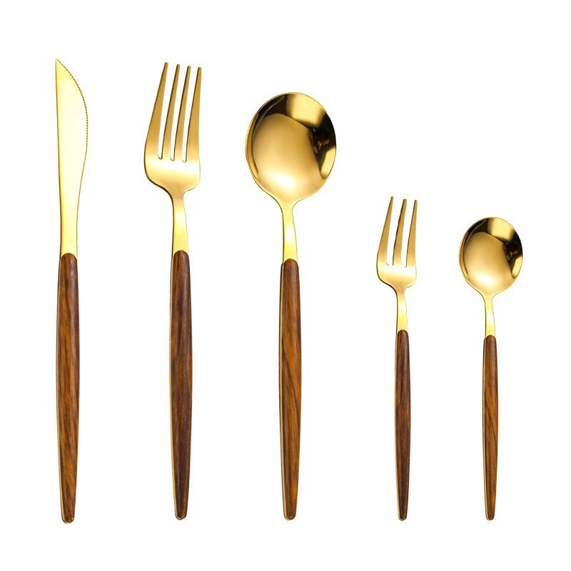 Lisslune | Wooden Handle Cutlery Set