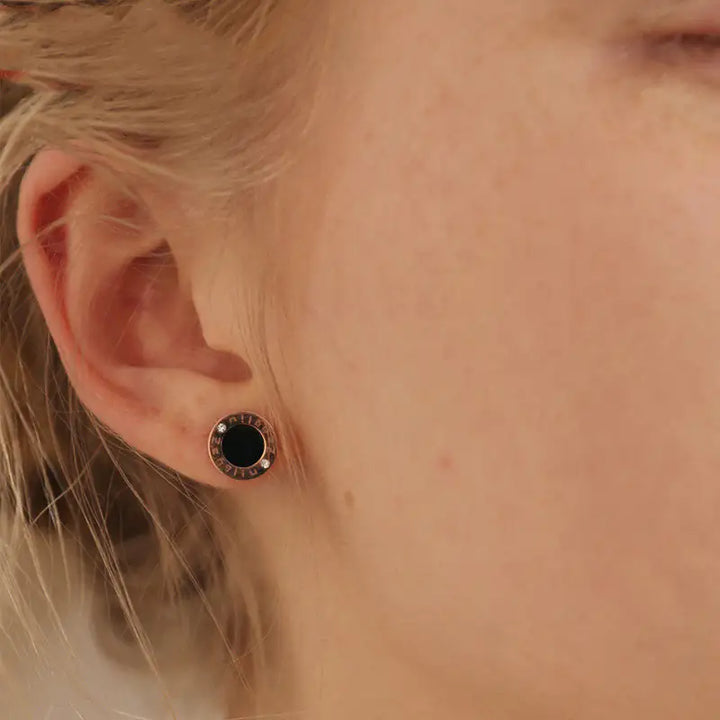 Skorter | Midnight Black Stud Earrings