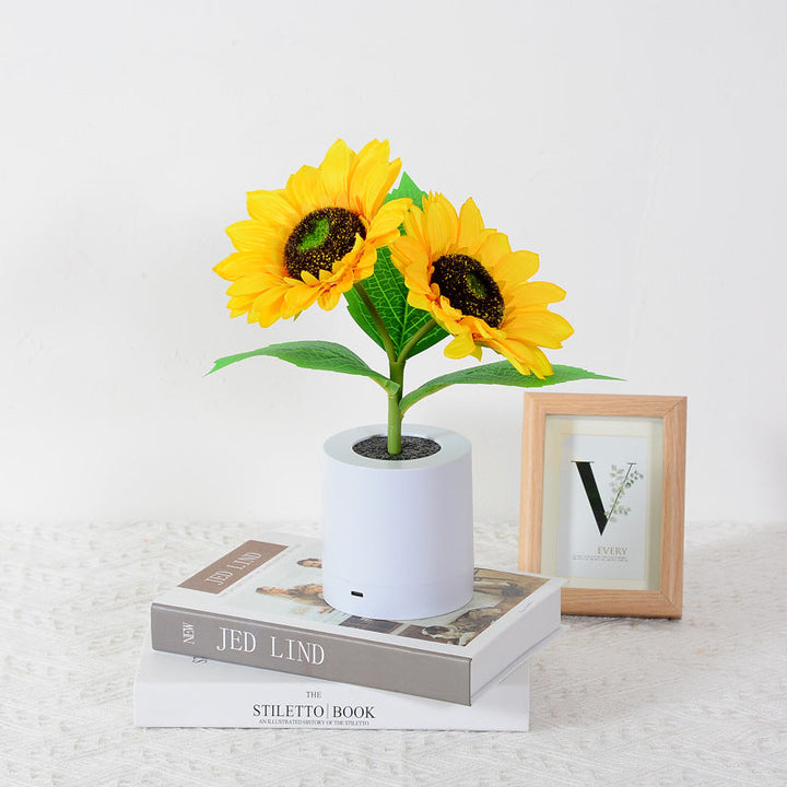Lisslune | LED Sunflower Table Lamp - Decorative Lighting Fixture for Home Decor & Nightstand Use