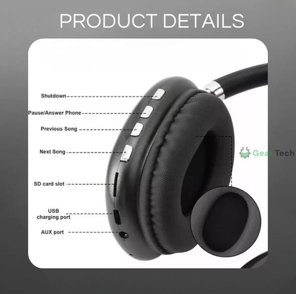 Lisslune | PRO Wireless Headphones | Crystal Clear Sound, Ultimate Comfort & Up to 40 Hours Battery Life for Home and On the Go